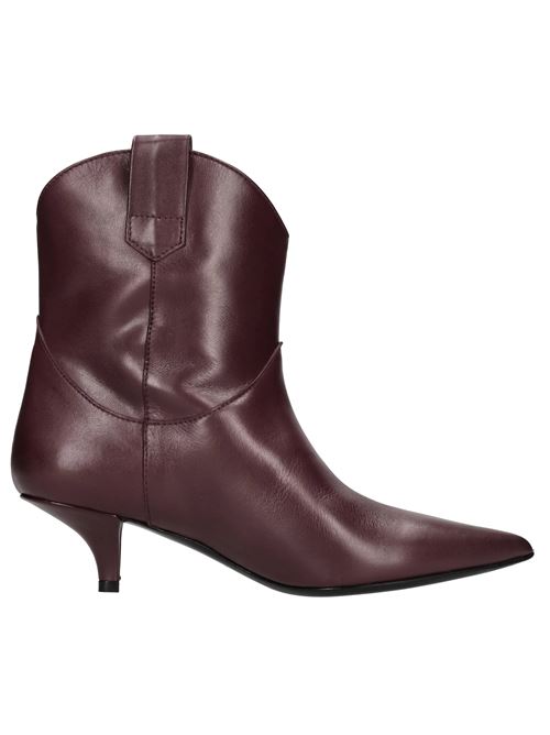 Leather ankle boots STRATEGIA | A5718 SILKMERLOT